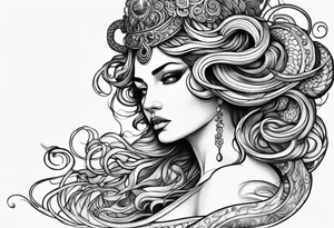 Medusa long tattoo idea