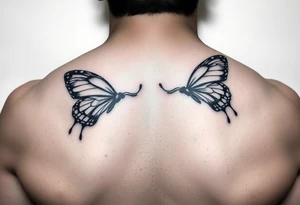 2 bloody butterflies tattoo idea