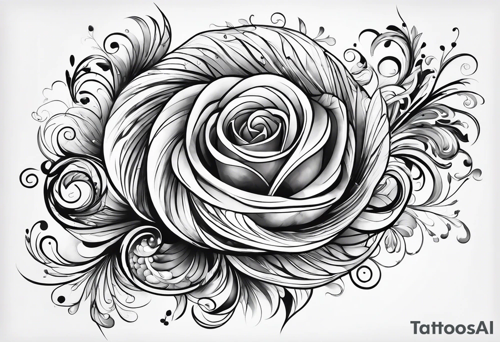 Swirling black ink, sleeve tattoo idea