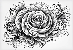 Swirling black ink, sleeve tattoo idea