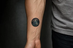 realistic lightning storm tattoo idea
