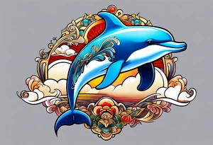 Dolphin taranto tattoo idea