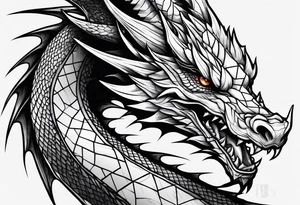 Dragon, tearing skin tattoo idea