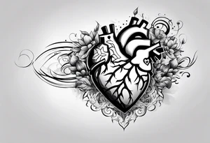 Heart fighting the brain tattoo idea