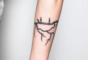 System of pipes that transitions into veins of forearm tattoo idea