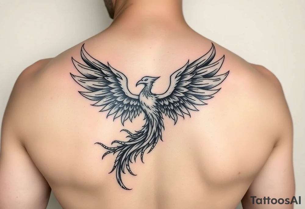 phoenix aesthetic unique anime theme tattoo idea