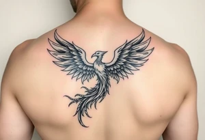 phoenix aesthetic unique anime theme tattoo idea