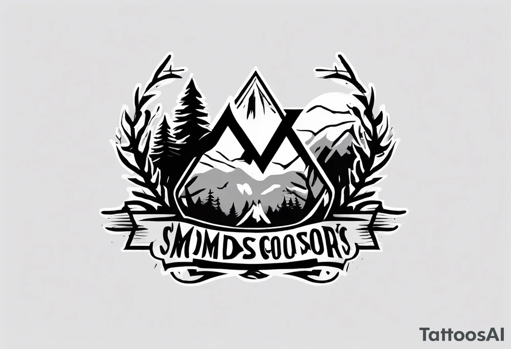 A logo for an outdoors company that includes an "S" and an "M" tattoo idea