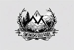 A logo for an outdoors company that includes an "S" and an "M" tattoo idea