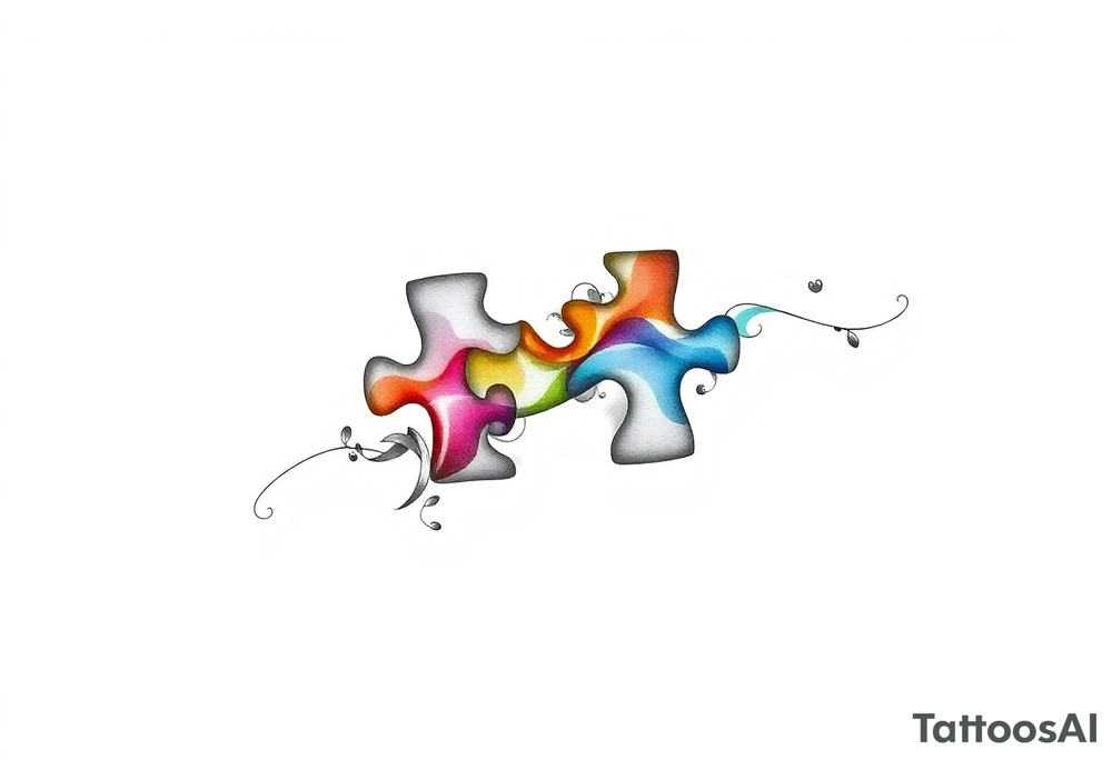 Autism puzzle piece tattoo idea