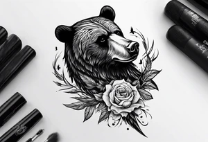 bear and raven tattoo idea