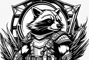 Rocket raccoon tattoo idea
