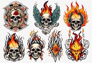 God on fire tattoo idea