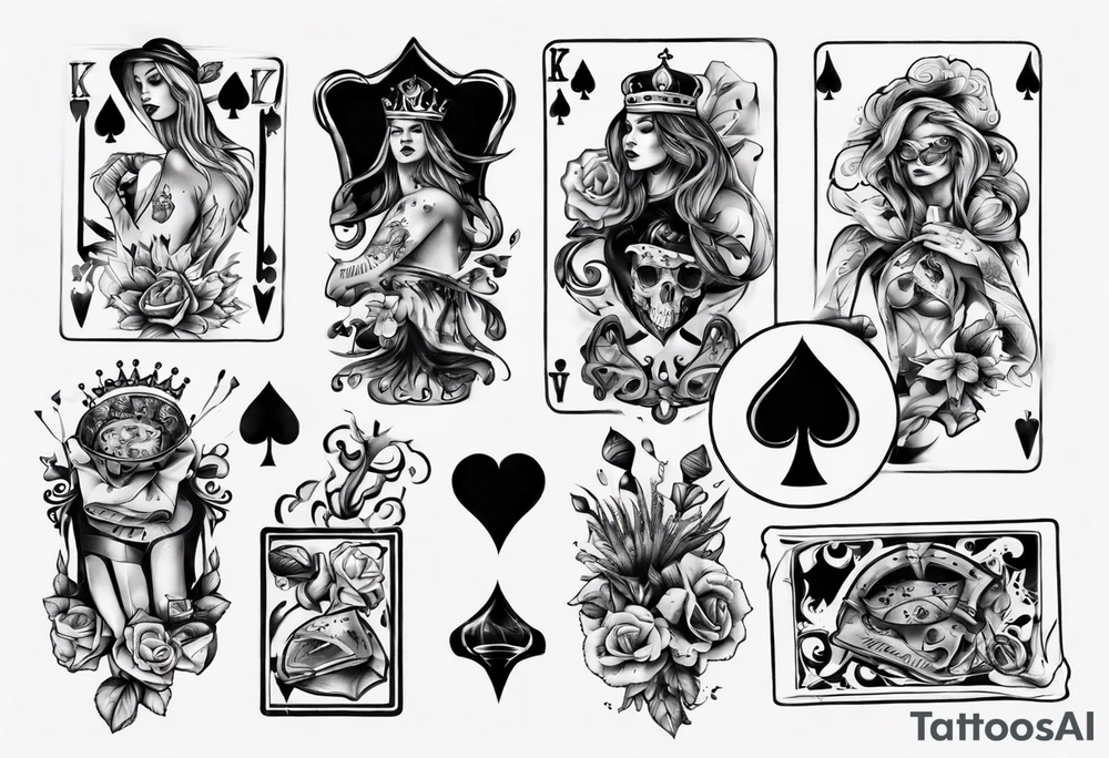 royal flush tattoo idea