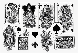 royal flush tattoo idea