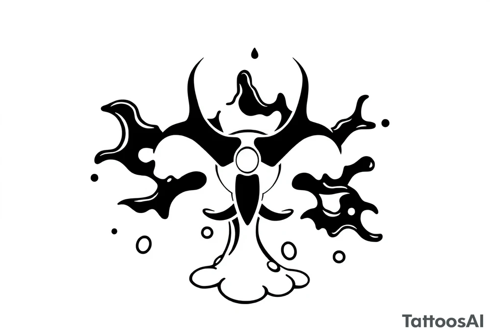 Contagion sign imwith toxic spill behind tattoo idea