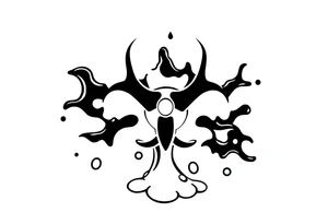 Contagion sign imwith toxic spill behind tattoo idea
