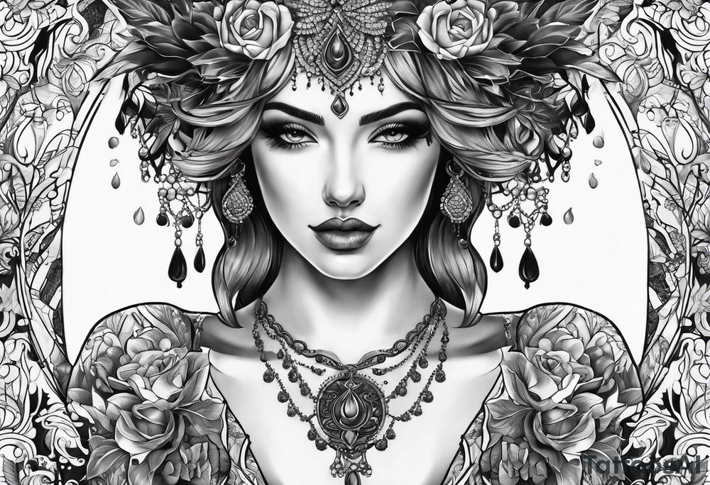 Half chest tattoo tattoo idea