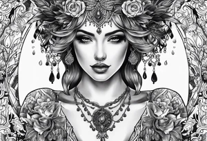 Half chest tattoo tattoo idea