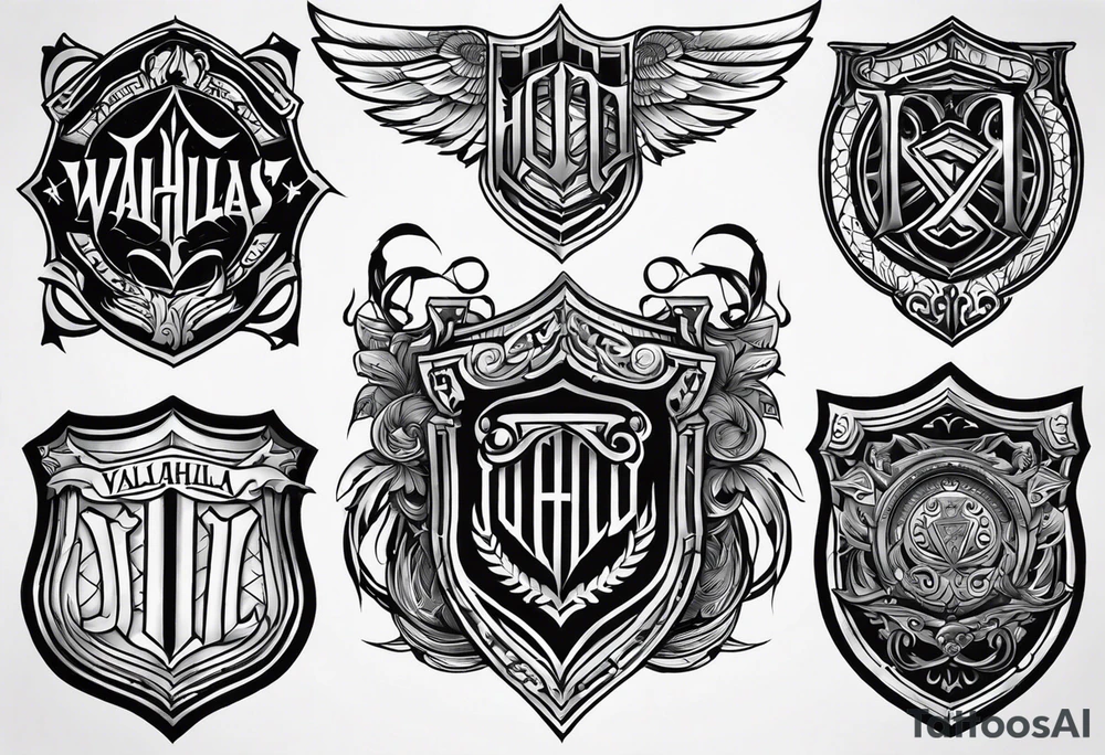 Valhalla shield tattoo idea