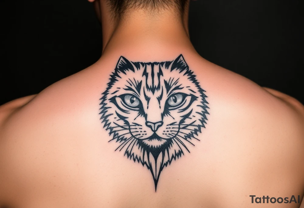 black cat tattoo idea
