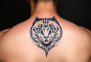 black cat tattoo idea