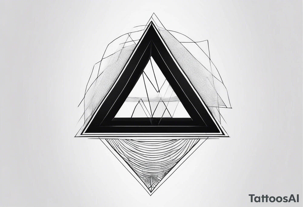 A triangle with nothing inside of it very simple, just a few lines tattoo idea