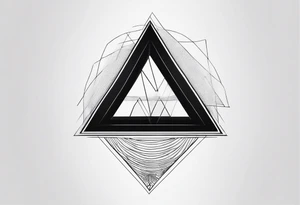 A triangle with nothing inside of it very simple, just a few lines tattoo idea