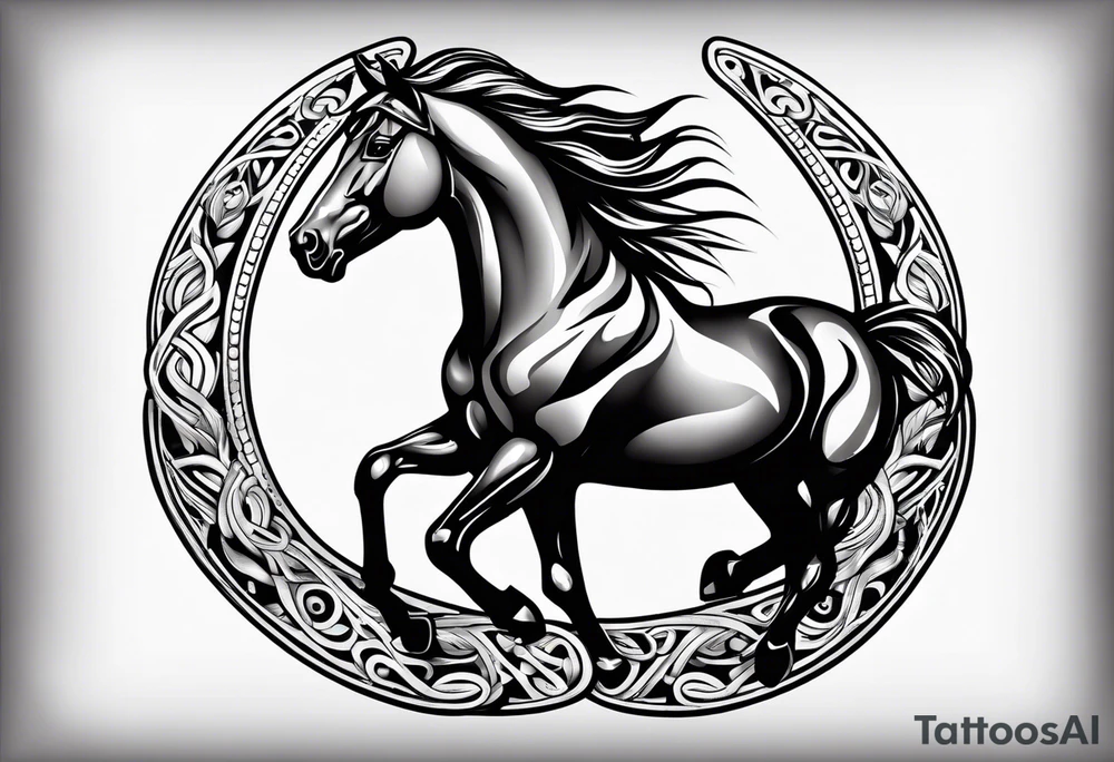 horse shoe tattoo idea