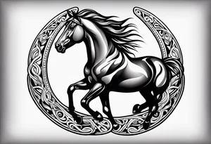 horse shoe tattoo idea