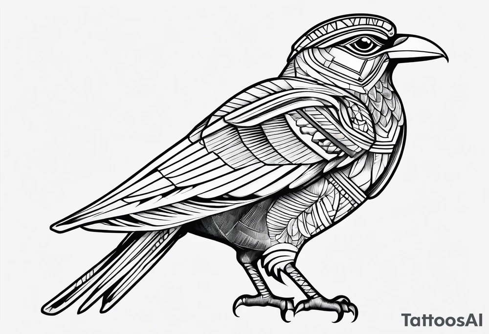 egyptian ba bird tattoo idea