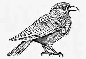 egyptian ba bird tattoo idea