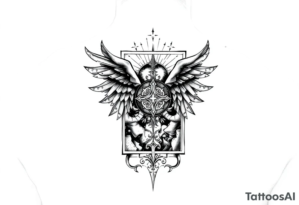 Tarot card theme sleeve tattoo idea