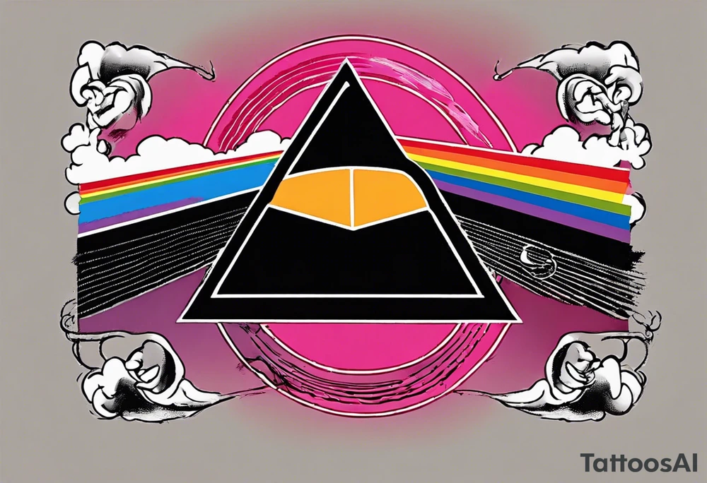 Pink Floyd album cover dark side of the moon. Gay pride tattoo idea