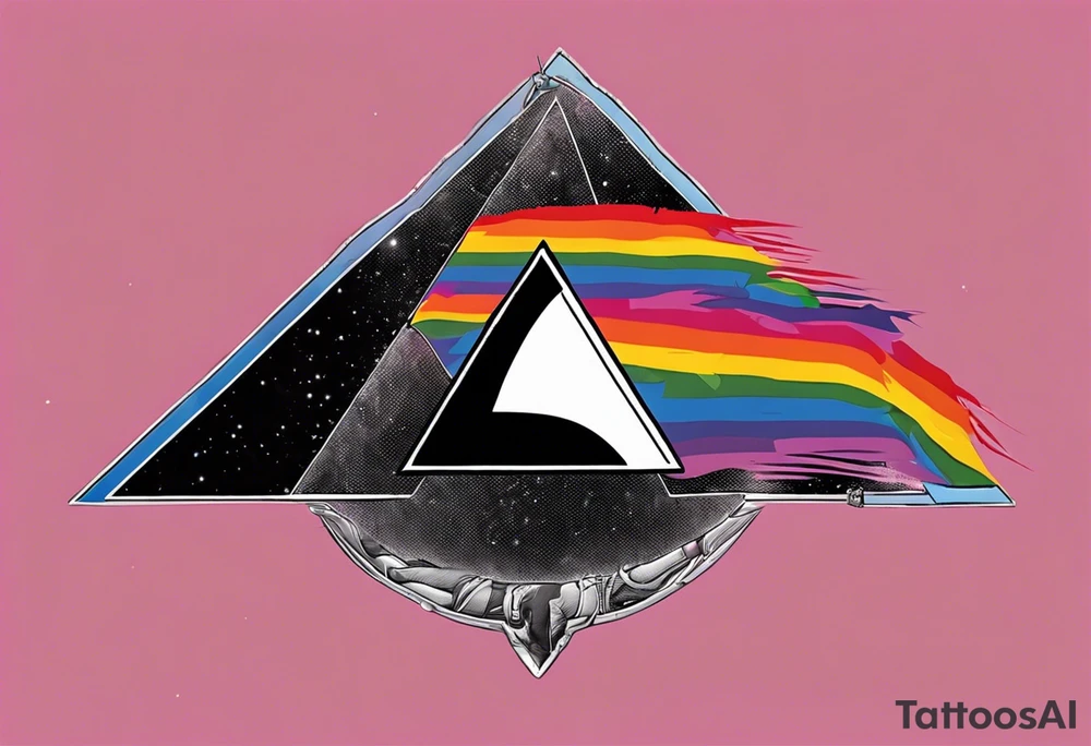 Pink Floyd album cover dark side of the moon. Gay pride tattoo idea
