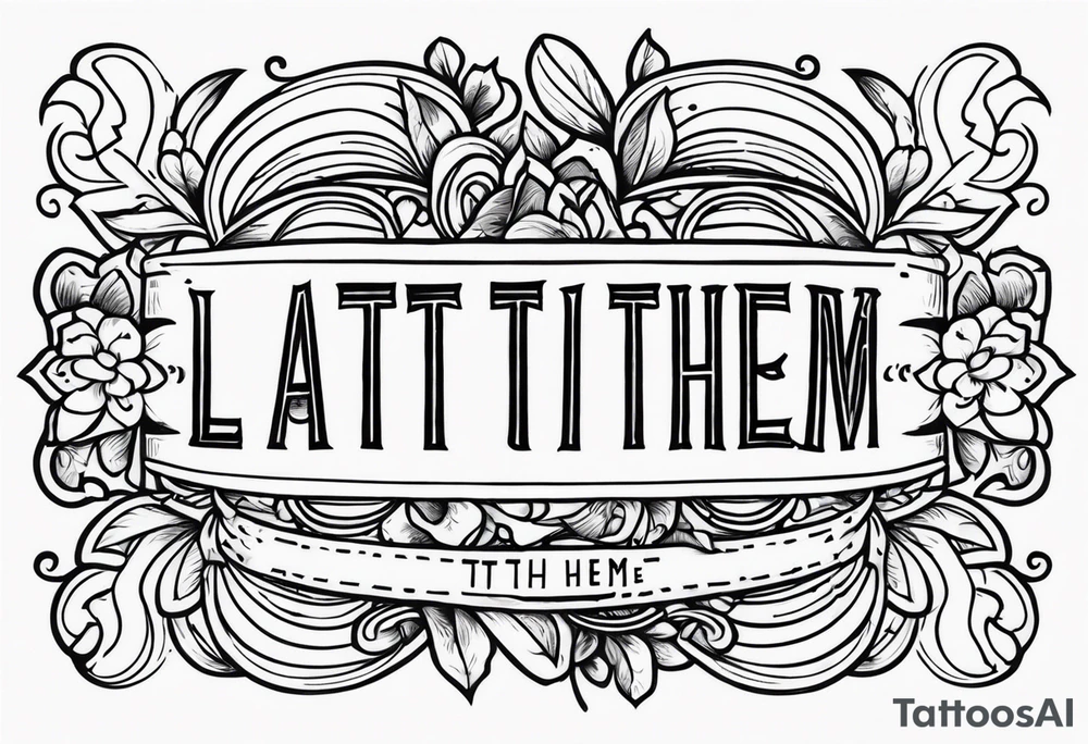 Let Them tattoo verse, vintage letters tattoo idea