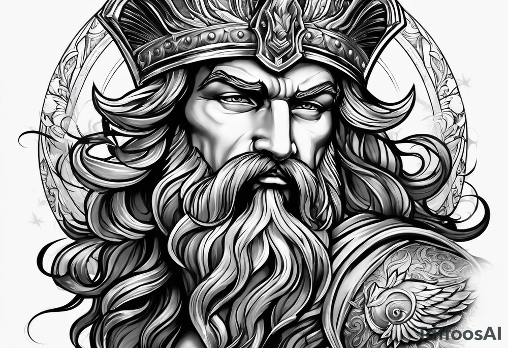 Poseidon mit umhang tattoo idea
