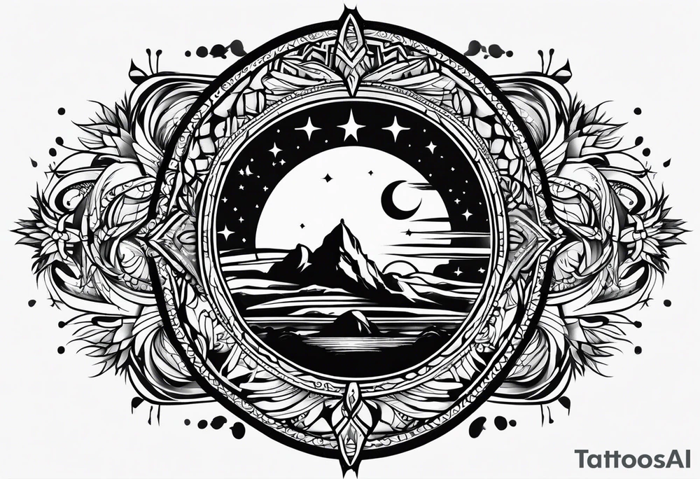 sacred moon tattoo idea