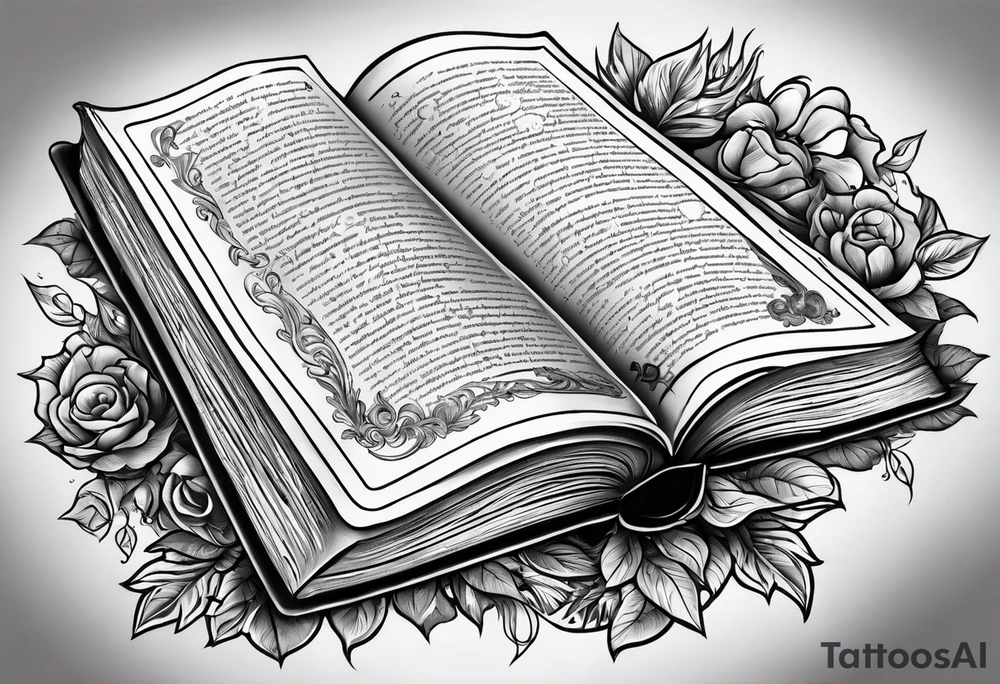Open Book tattoo idea