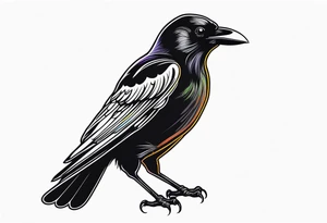 Black crow tattoo idea