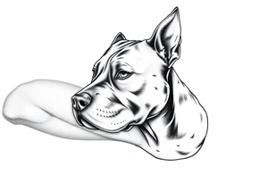 Pitbull niebieskie oczy , kobiety , hazard tattoo idea