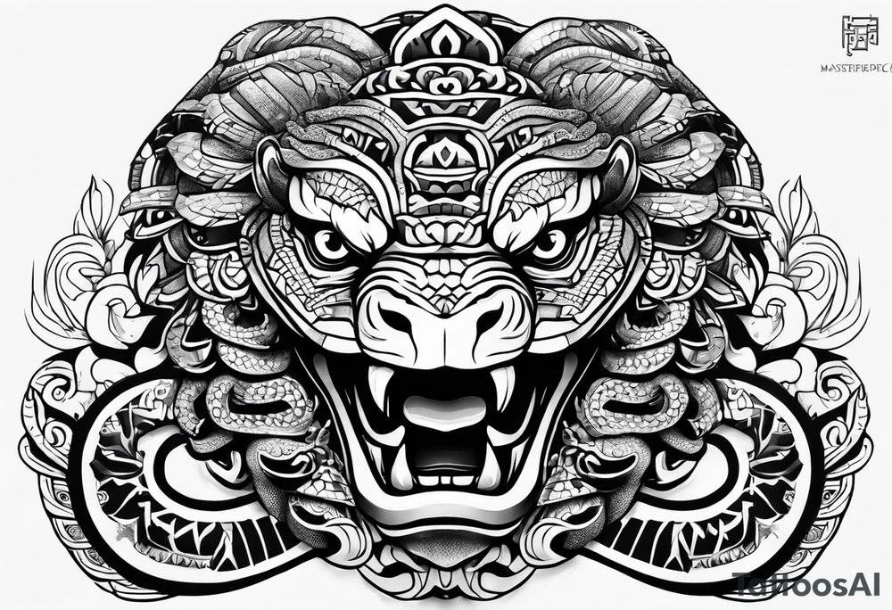Aztec snake tattoo idea