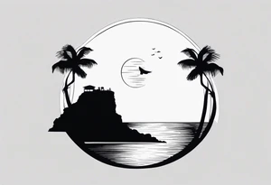 TWO LOVERS POINT SILOUETTE, GUAM tattoo idea