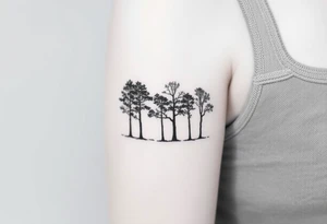 Trees hug the road, blocking out much of the light. tattoo idea