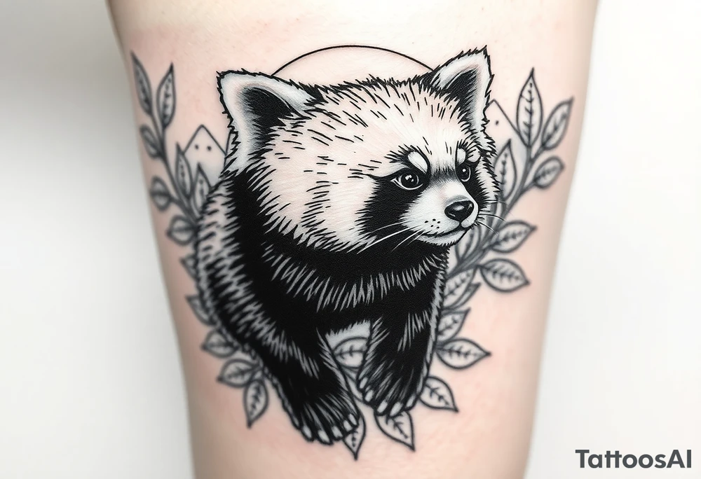 I’m after it being realistic and black and white with shading. For thigh

Having a red panda as the focal point.
The letters B and S incorporated.
Plus references to
Harry Potter
Winnie the pooh
Avengers
Wild swimming
Mountains
Mcfly

In the back ground, waves, leaves to bring it together… tattoo idea