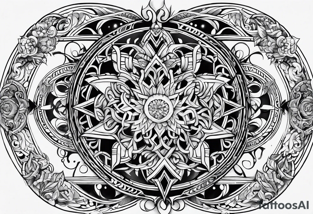 Pagan style tattoo circles tattoo idea