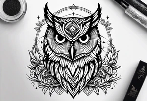 Majestic owl tattoo idea