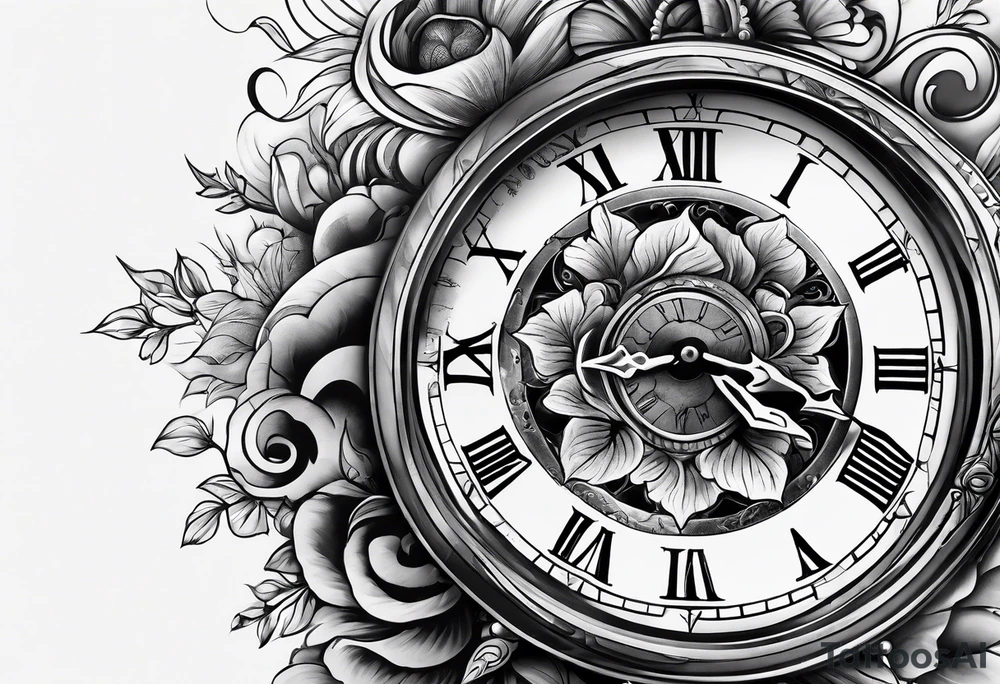 Flow of time and ageing tattoo idea