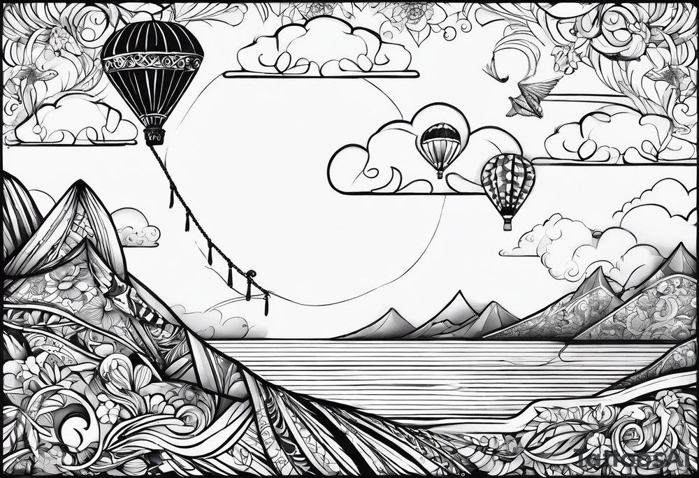"Go Fly A Kite" spelled out in kite string tattoo idea
