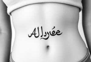 Ahmee as a script tattoo idea